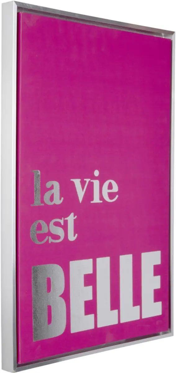 Present Time La Vie Est Belle Wanddecoratie - Roze - afbeelding 2 van 2