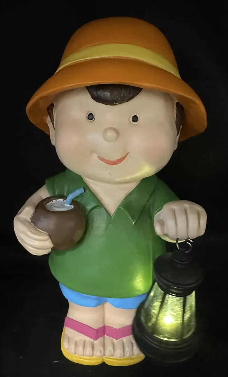 Decoratieve solarlamp "Jongen met cocktail"