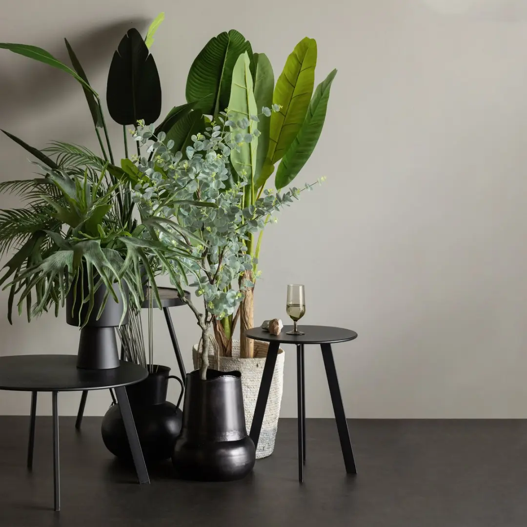 WOOOD Fer Bijzettafel - Zwart Ø70cm - afbeelding 2 van 6