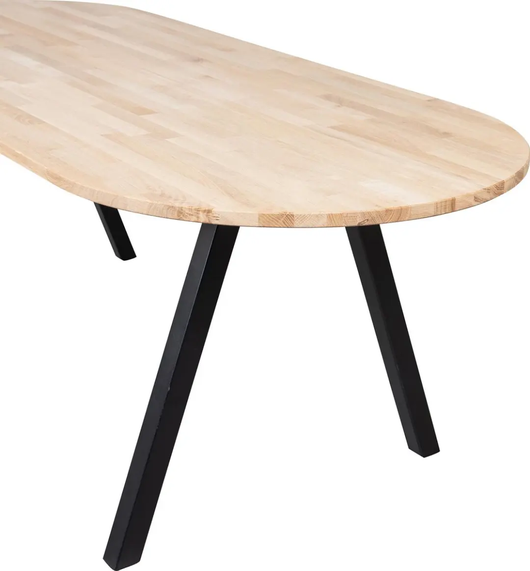 WOOOD Tablo Ovale Tafel 220x90cm - Onbehandeld - afbeelding 3 van 6