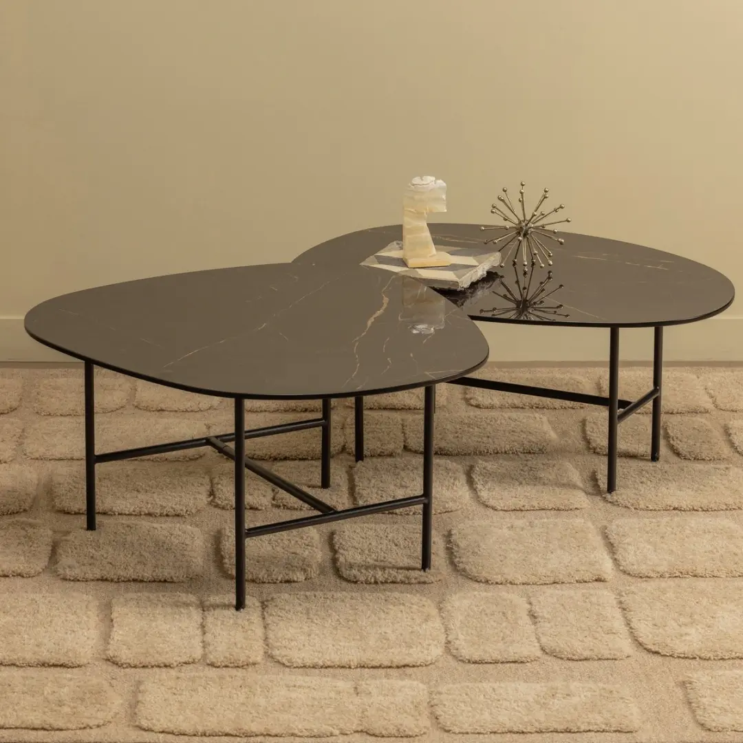 WOOOD Vajen Salontafel 34x80x60cm - Zwart - afbeelding 2 van 6