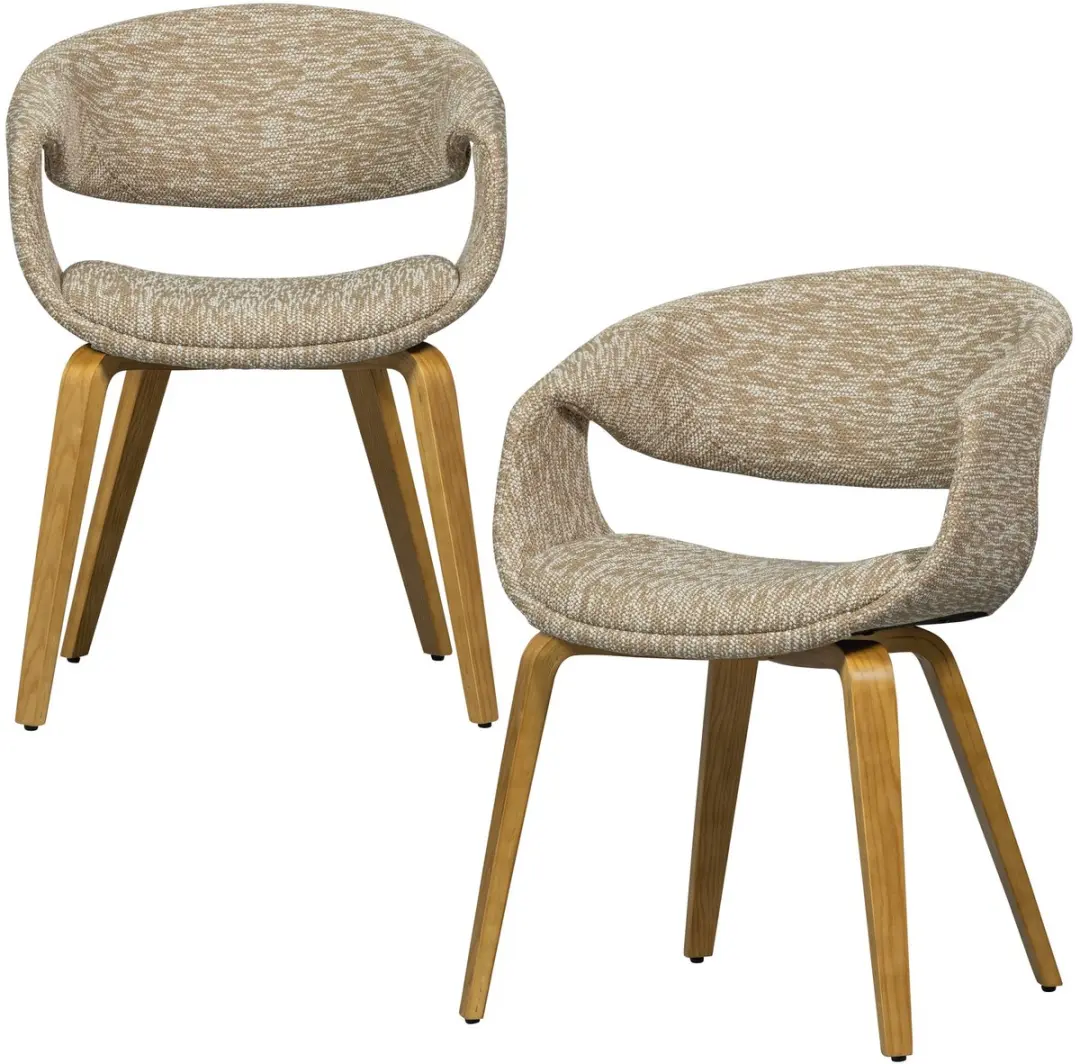 WOOOD Yossi Eetkamerstoelen Met Houten Naturel Poot
