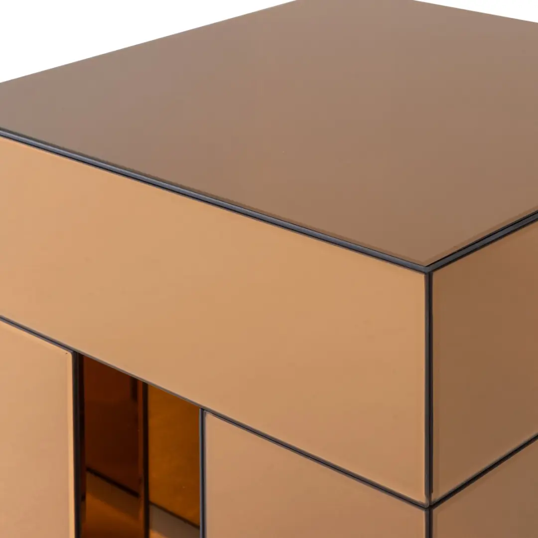 WOOOD Mirrox Bijzettafel 45x45cm - Bruin - afbeelding 2 van 6