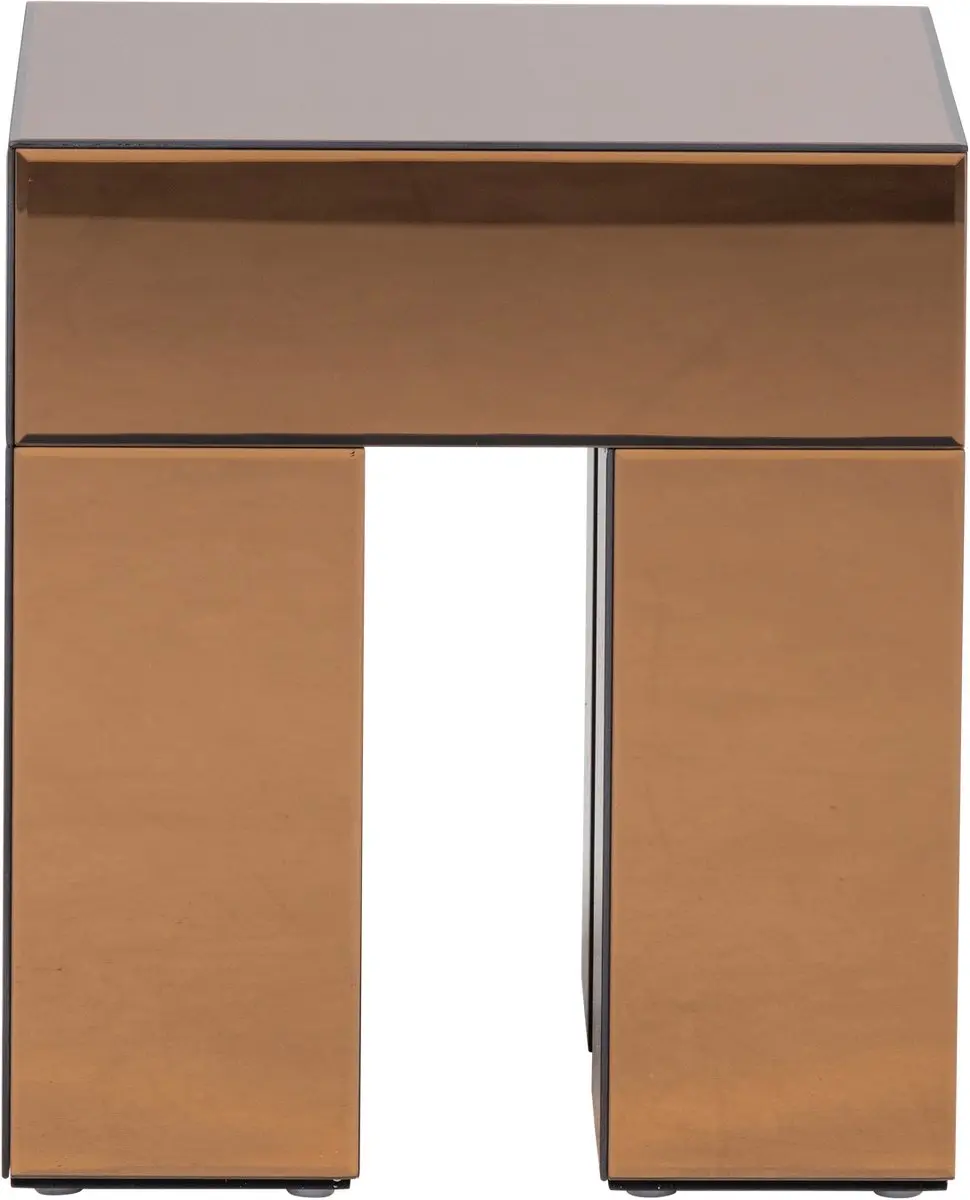 WOOOD Mirrox Bijzettafel 45x45cm - Bruin - afbeelding 6 van 6