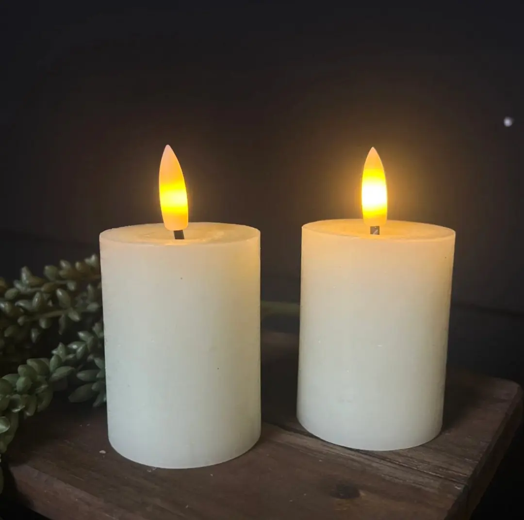 Countryfield Mini LED Stompkaarsen Crème