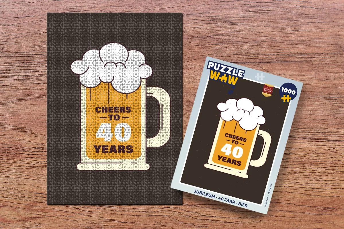 PuzzleWow Bier Legpuzzel 1000 Stuks - Multicolor