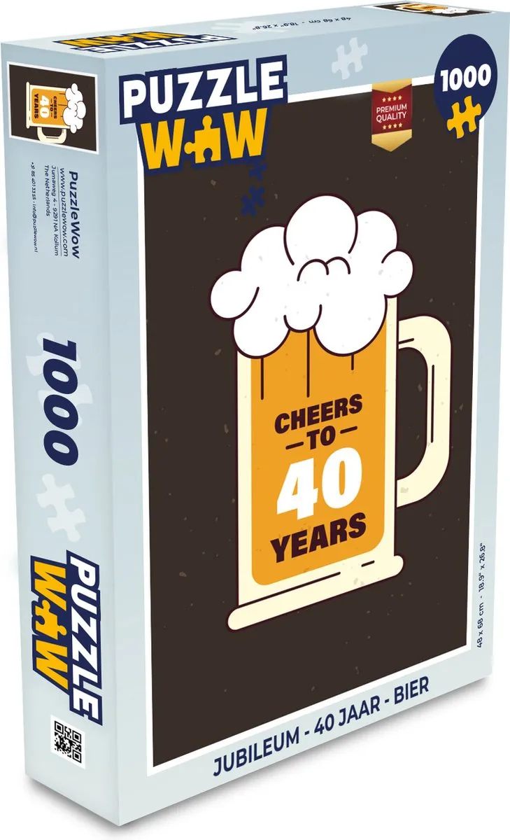 PuzzleWow Bier Legpuzzel 1000 Stuks
