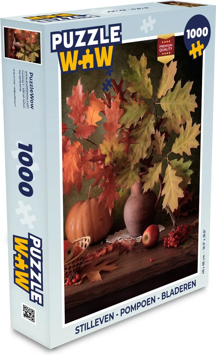 PuzzleWow Herfst Stilleven Legpuzzel 1000 Stuks