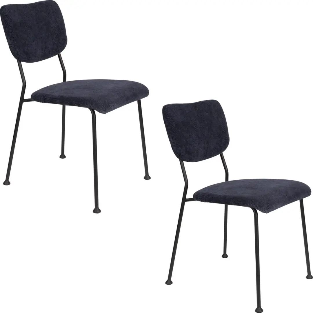 Zuiver Benson Eetkamerstoelen Donkerblauw