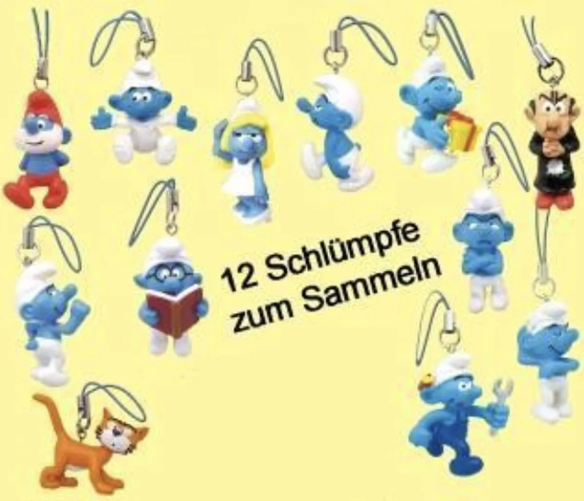 De Smurfen Hangertjes Set 12 Stuks