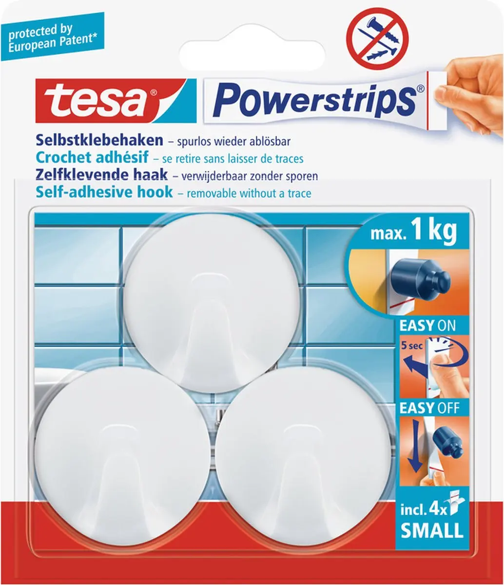 9x Tesa Powerstrips ronde haken small