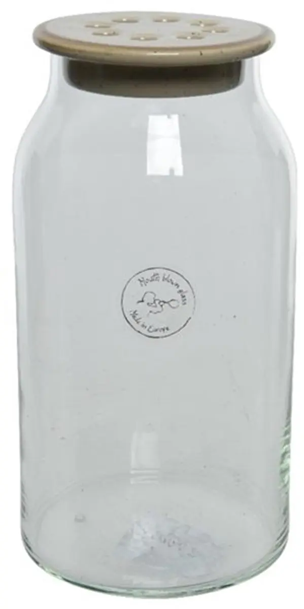 Vaas glas Ø11-H20cm schikdeksel