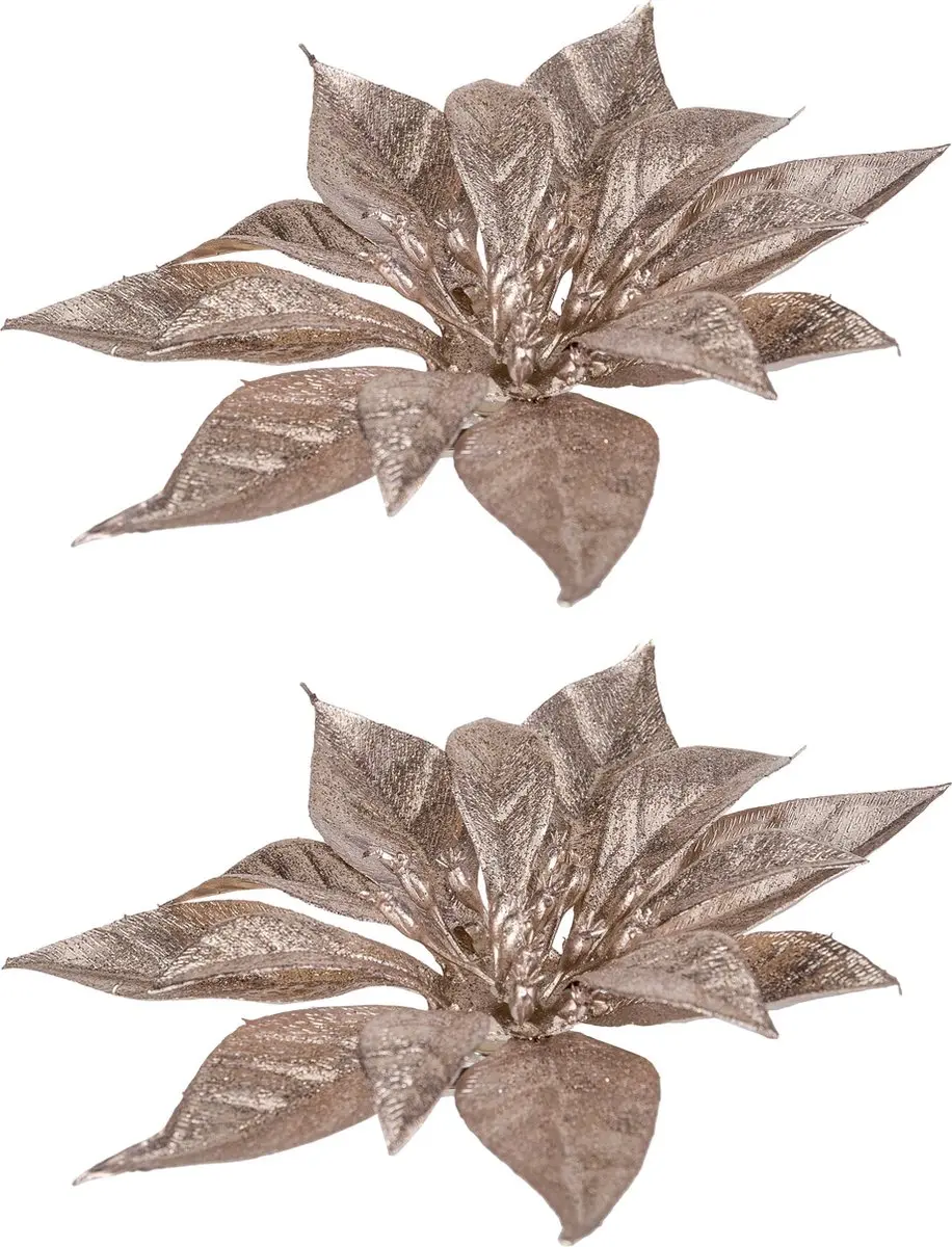 Cosy & Trendy Kerstster roze glitter
