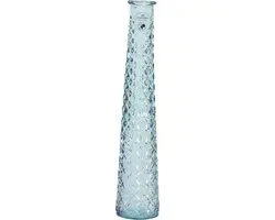 Decoris Vaas/bloemenvaas van gerecycled glas