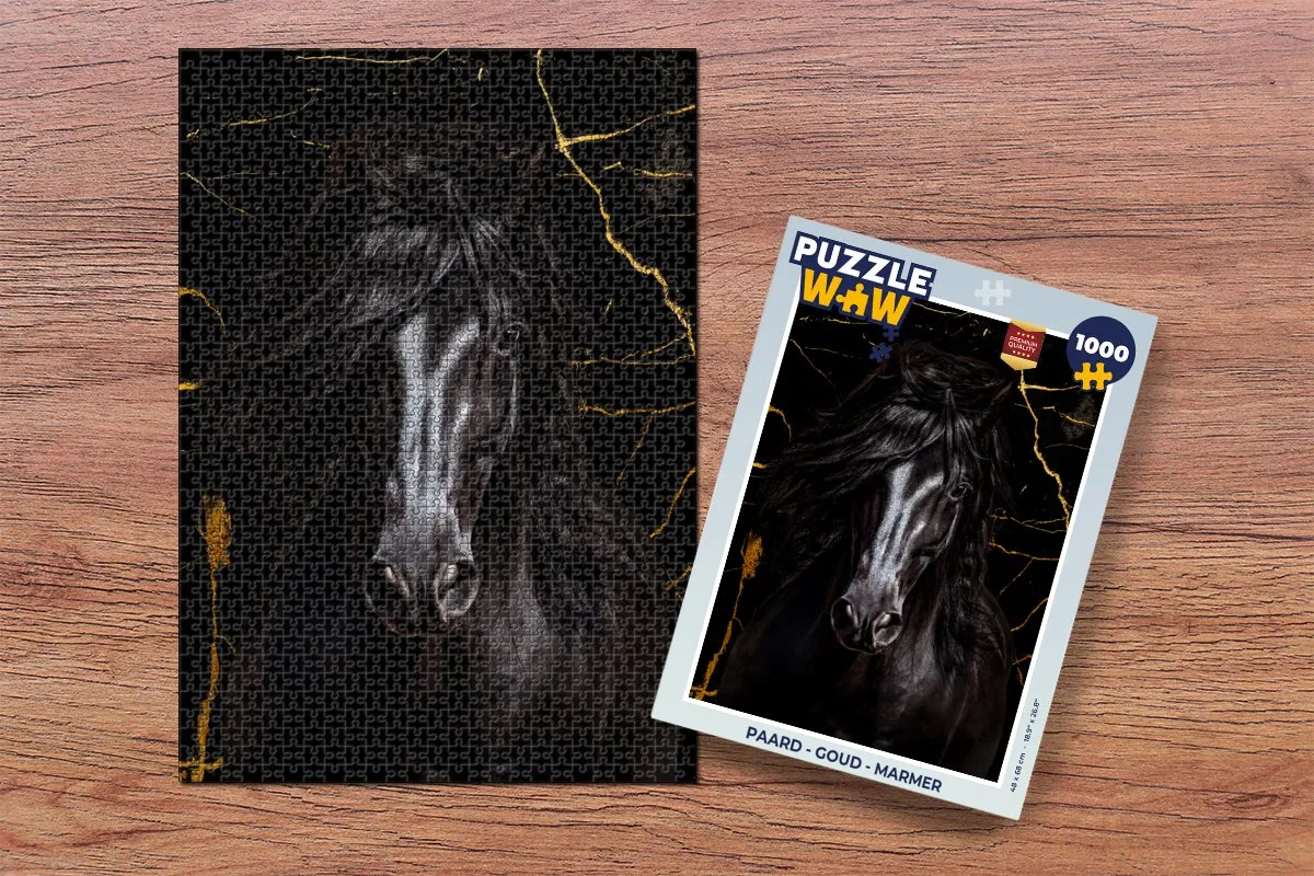 PuzzleWow Paard Marmerprint Legpuzzel 1000 Stuks