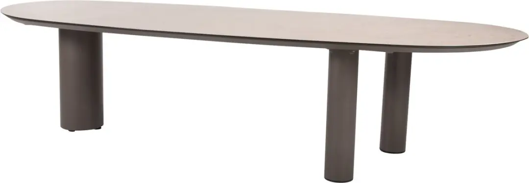 Denia dining tuintafel 290x110xH75 cm met 3 poten printed ceramic terre Taste 4S