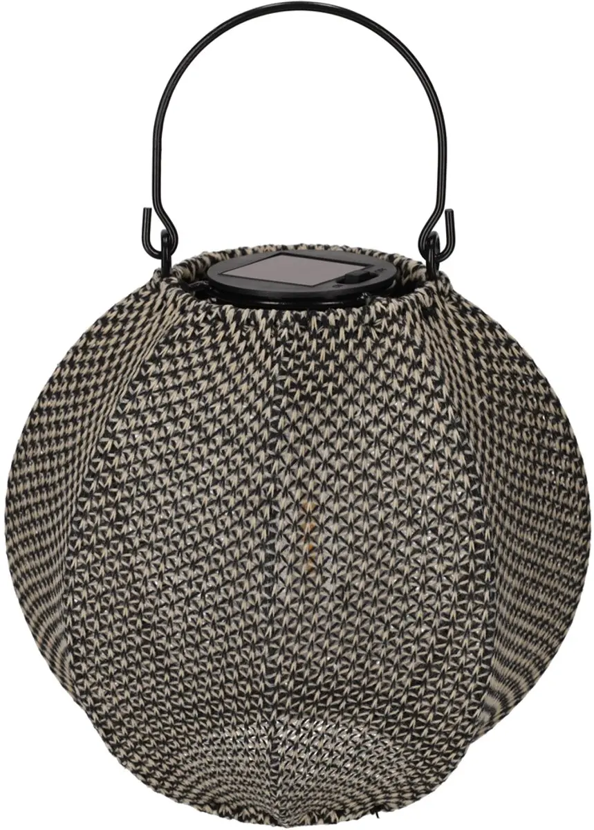 JENS Living Solar Lantaarn Indy Taupe/Zwart