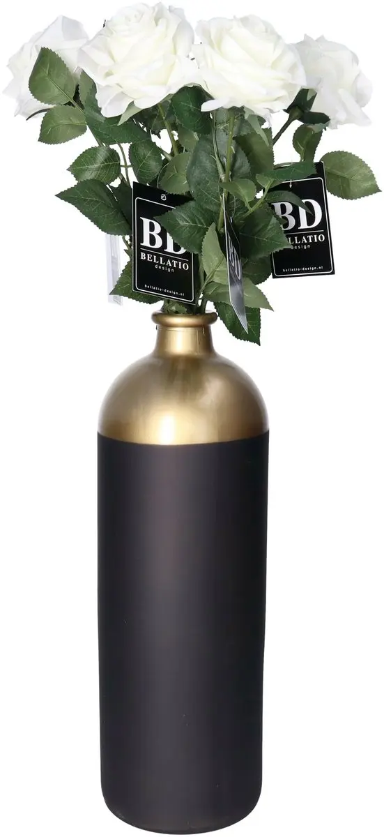 Bellatio Design Kunstbloem Roos Dijon