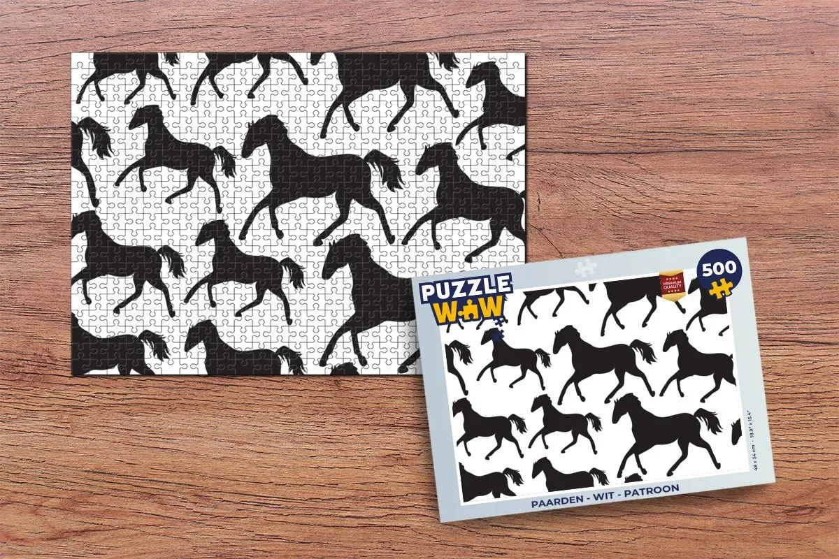 PuzzleWow Paarden Puzzel 500 Stuks - Multicolor