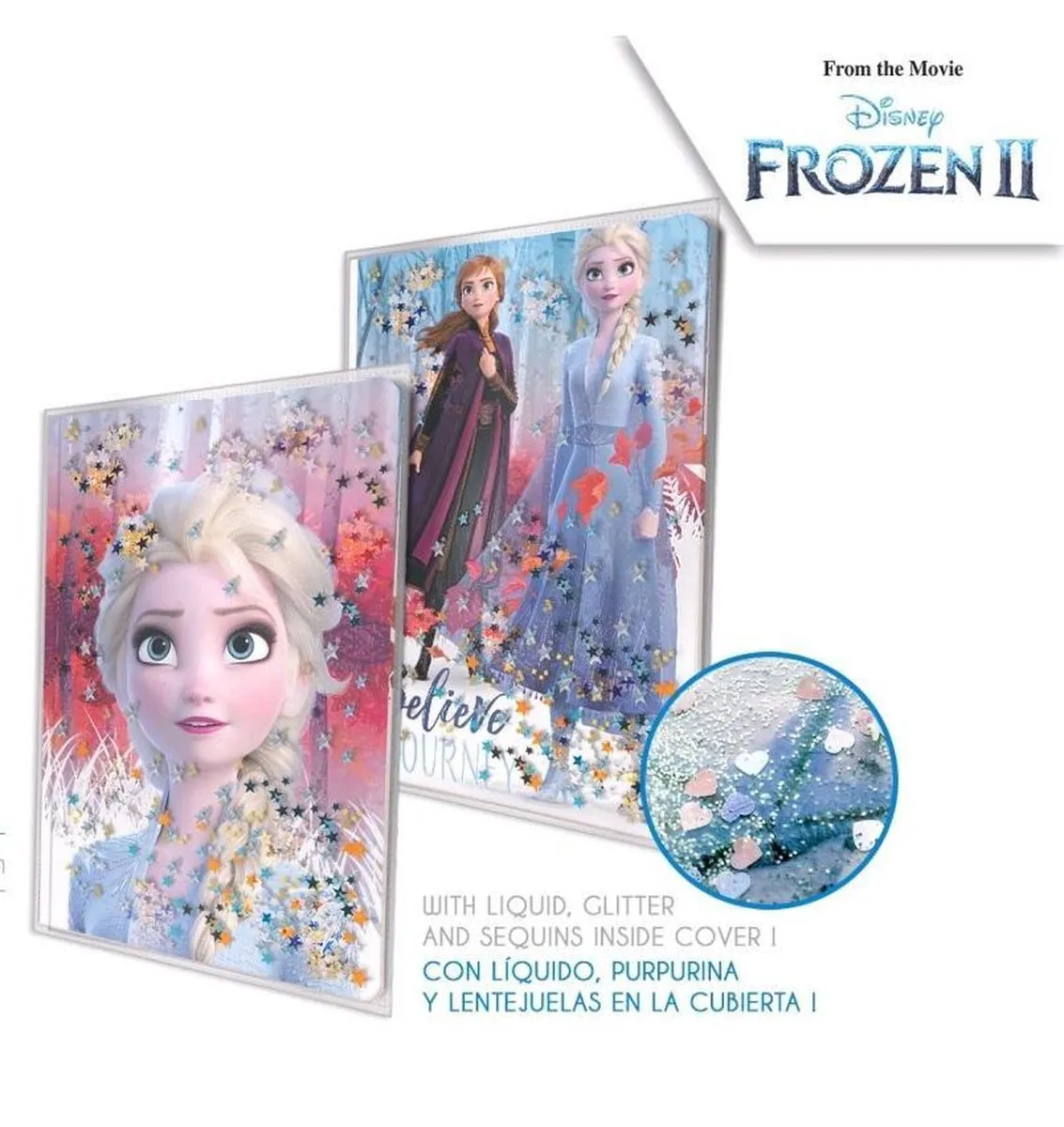 Disney Frozen Water Effect Dagboek - Multi Colour