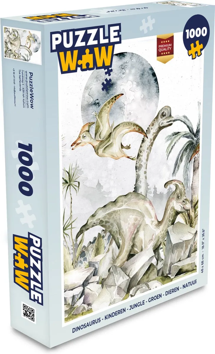 PuzzleWow Dinosaurus Legpuzzel 1000 Stuks