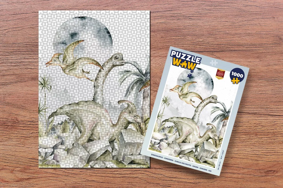 PuzzleWow Dinosaurus Legpuzzel 1000 Stuks - Multicolor