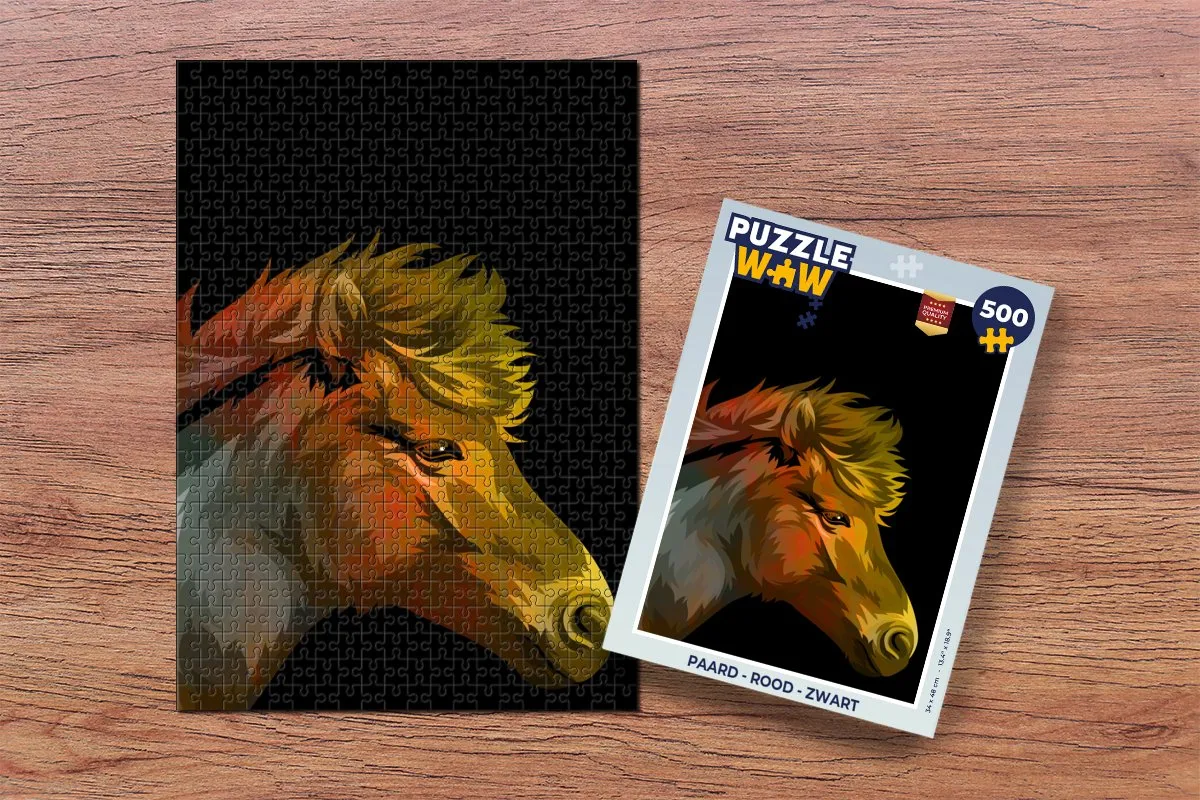 PuzzleWow Paard Legpuzzel 500 Stuks - Multicolor