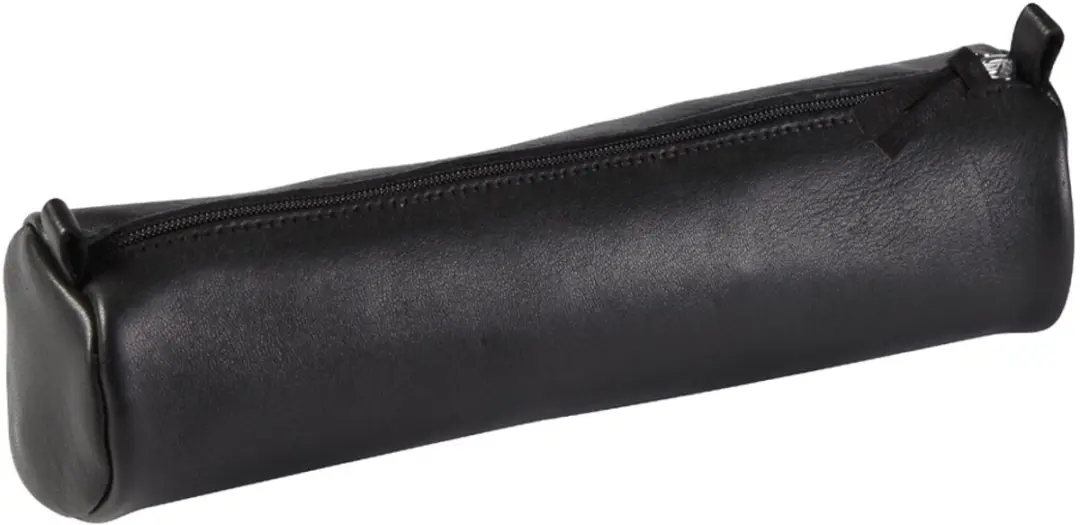 8324C, Federmäppchen rund Ø3,5x18, schwarz, Leder