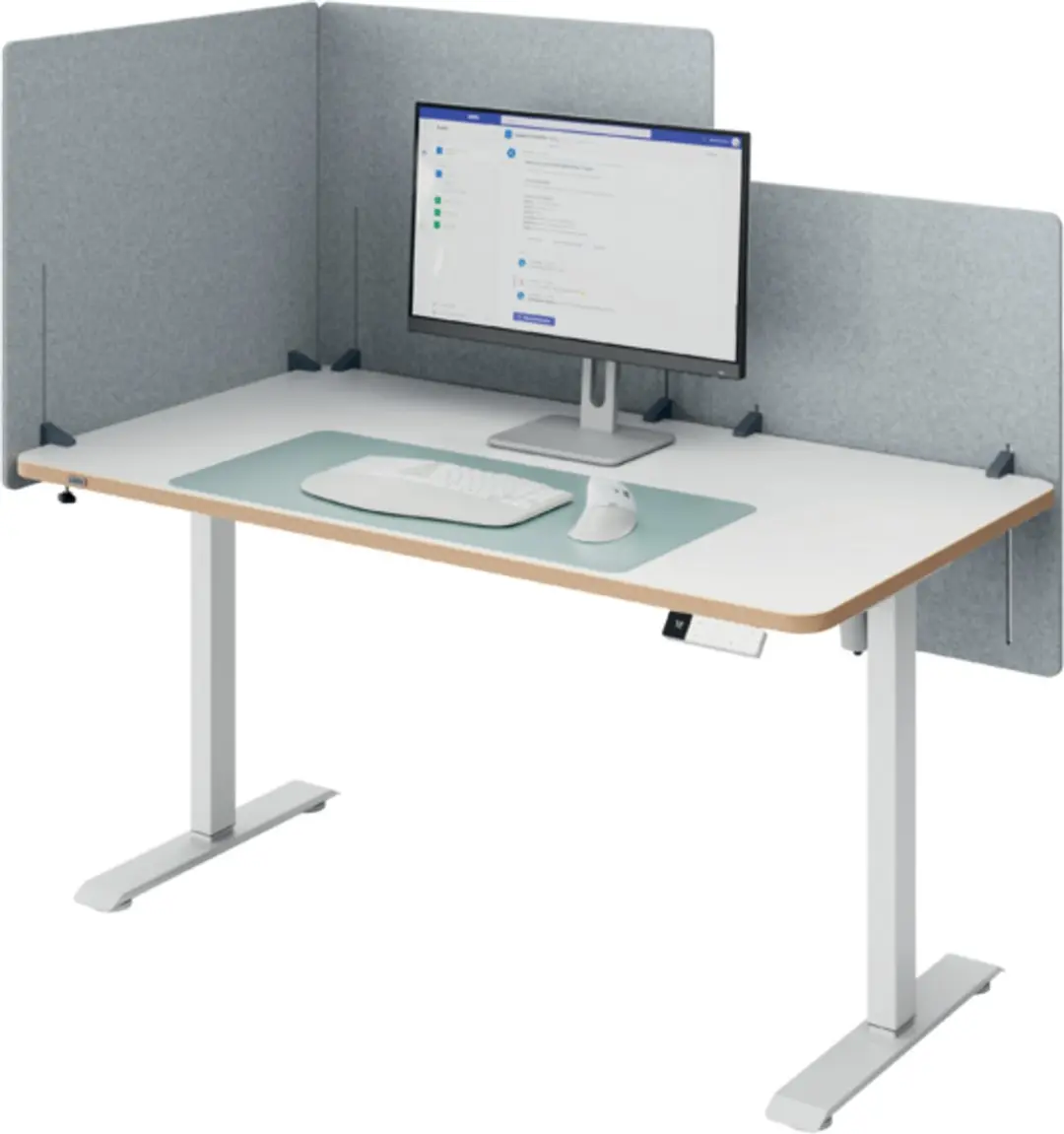 Leitz Scheidingswand 80x70cm Lichtgrijs - afbeelding 4 van 6
