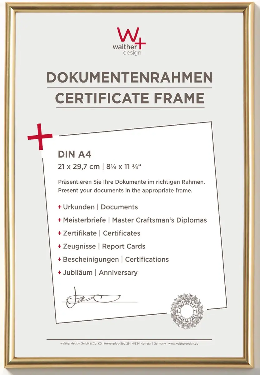 Walther Galeria KG130H Fotolijst Metallic Goud