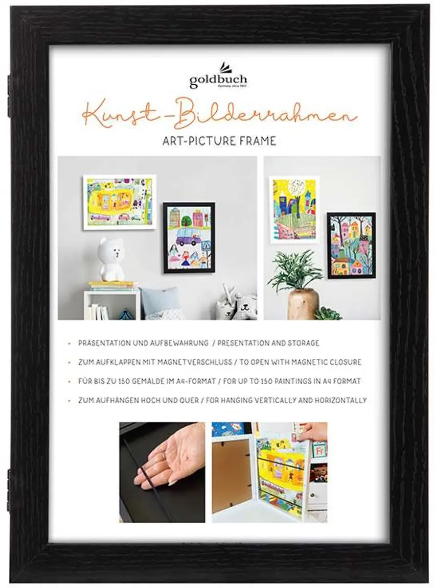 Goldbuch Kunst Fotolijst A4 Zwart Hout Magnetisch