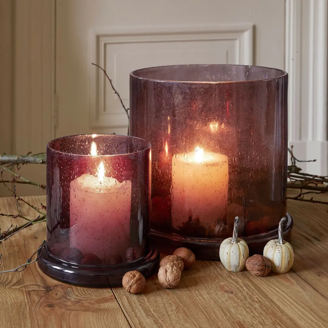 Loberon Windlicht Set 2 Stuks - Paars - afbeelding 4 van 5