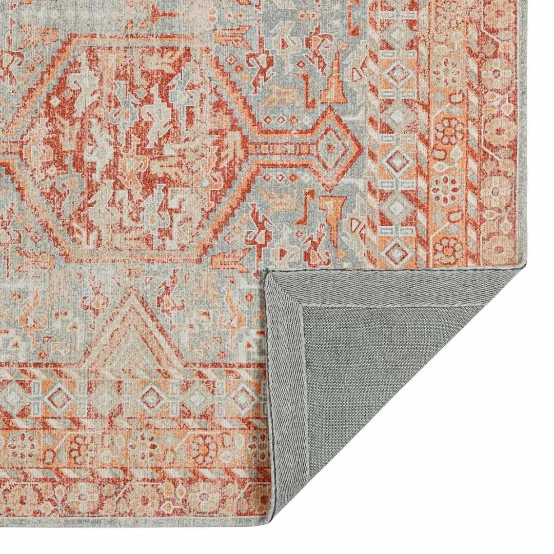 Loberon Incantaro Vloerkleed - Rood/Blauw - afbeelding 5 van 6