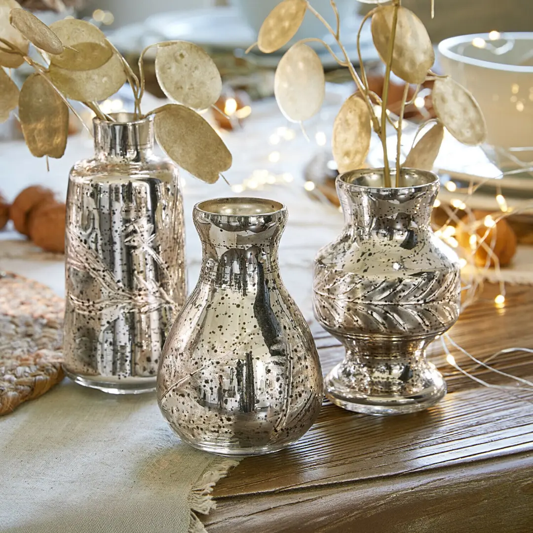 Loberon Briolique Vaas Set 3 Stuks - Antiekchampagne - afbeelding 3 van 6