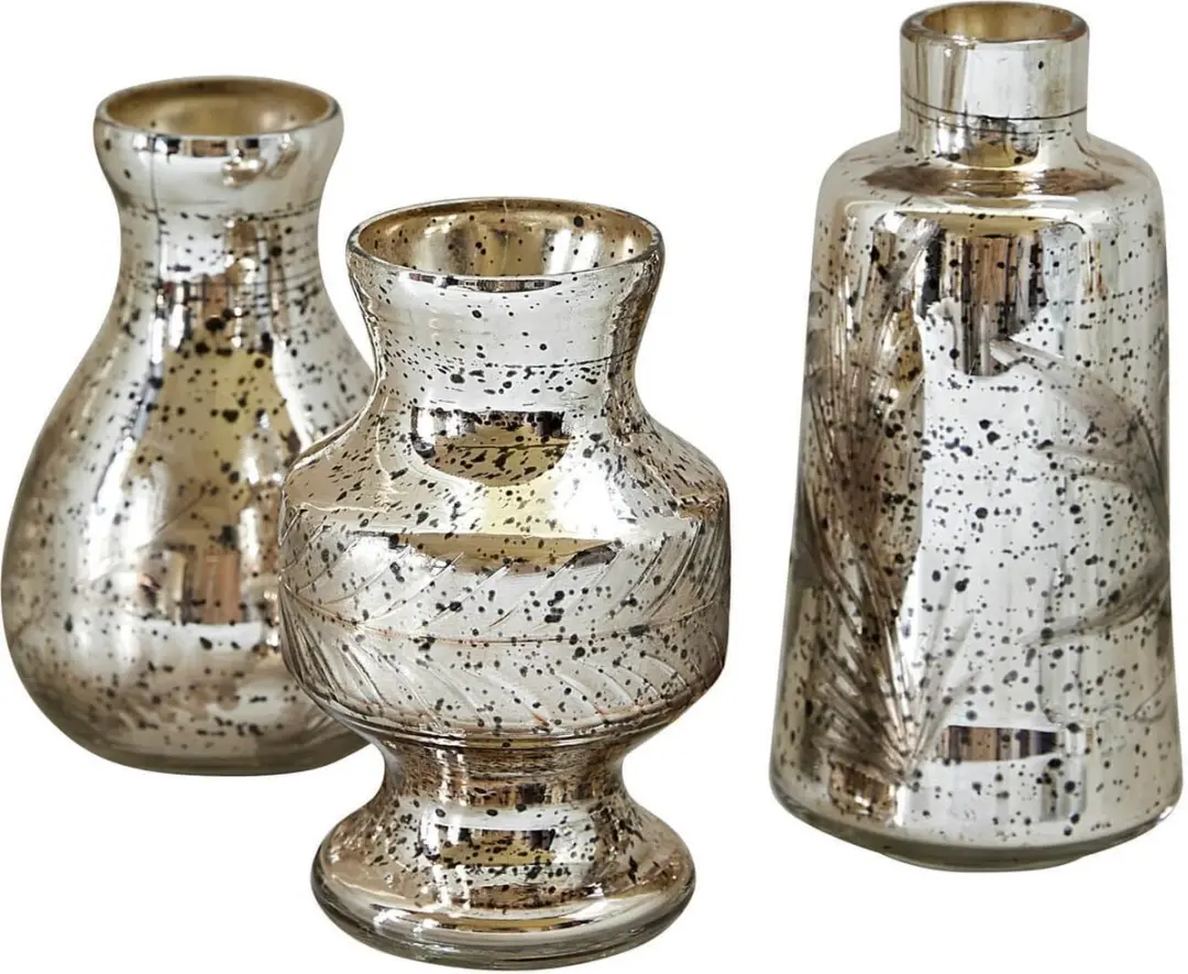 Loberon Briolique Vaas Set 3 Stuks - Antiekchampagne - afbeelding 5 van 6