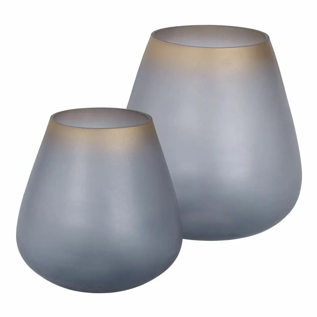 Loberon Nilorav Windlicht - 2 Stuks Blauw - afbeelding 3 van 4
