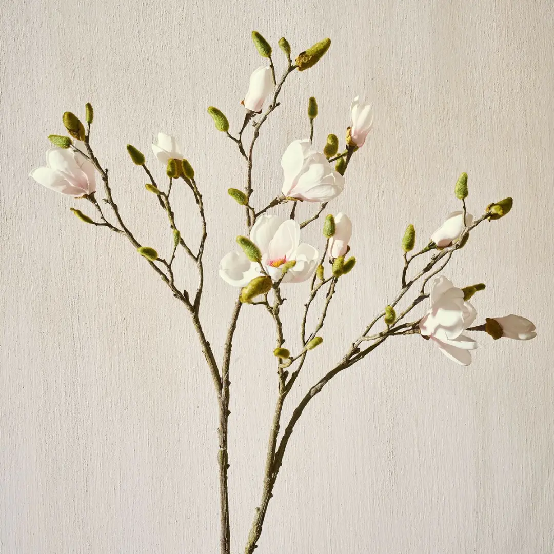 Loberon Aurélines Decoratieve Bloem Set - 2 Stuks - Crème - afbeelding 2 van 4