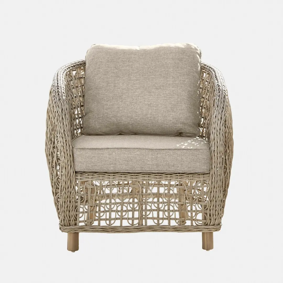 Loberon Ventiglio Fauteuil - grijs/bruin - afbeelding 3 van 6