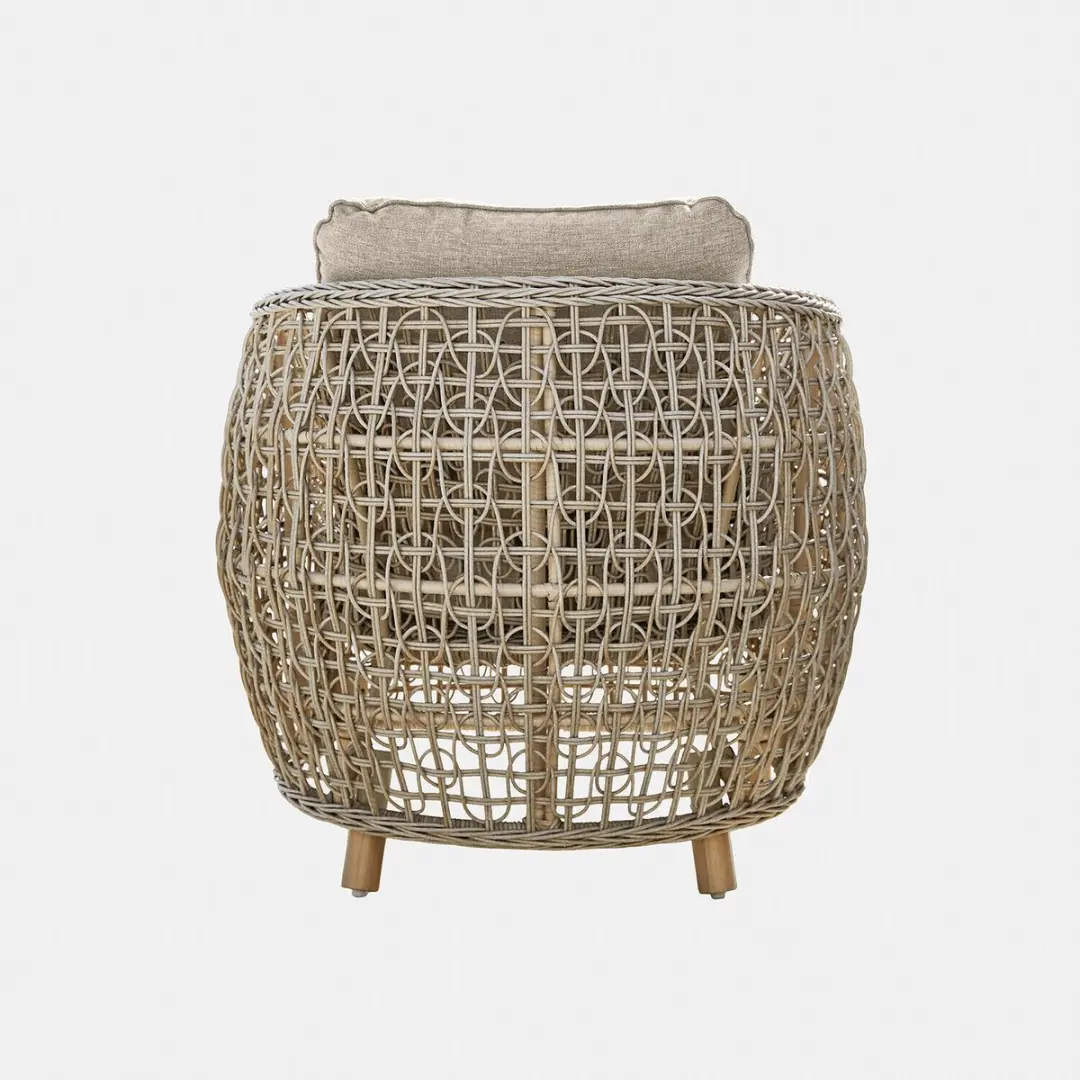 Loberon Ventiglio Fauteuil - grijs/bruin - afbeelding 4 van 6