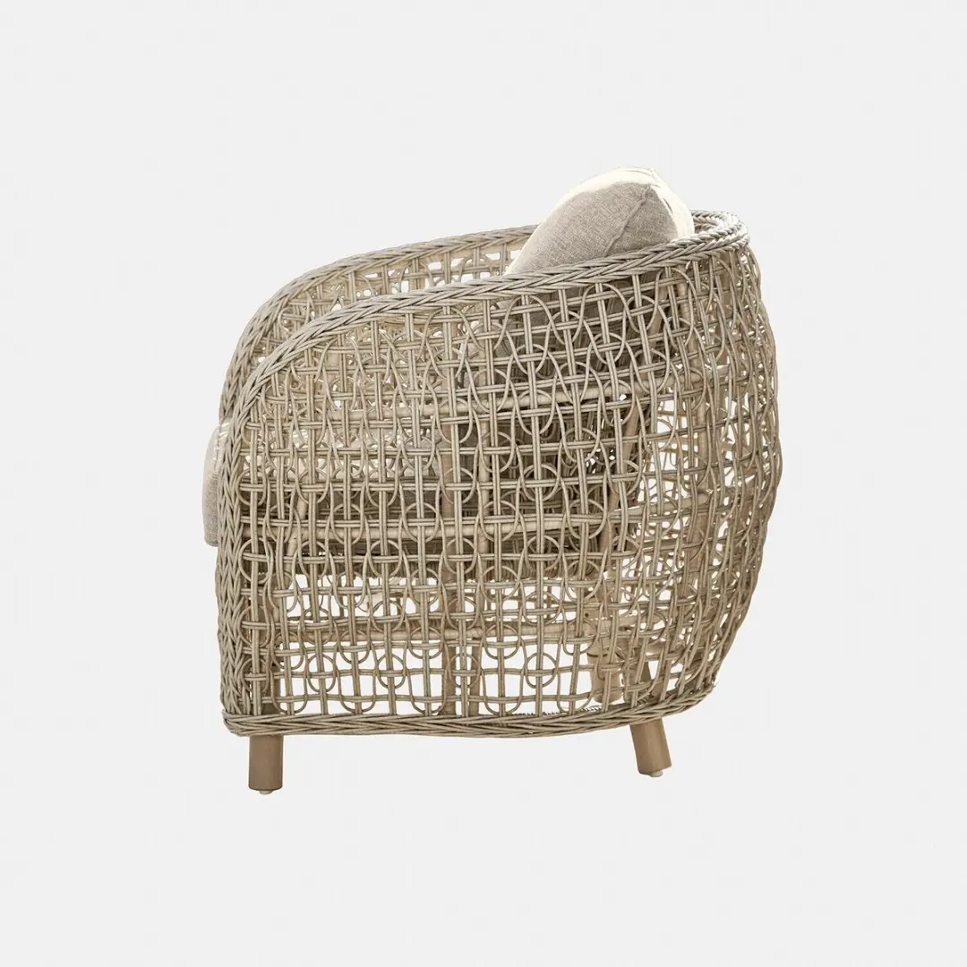 Loberon Ventiglio Fauteuil - grijs/bruin - afbeelding 5 van 6