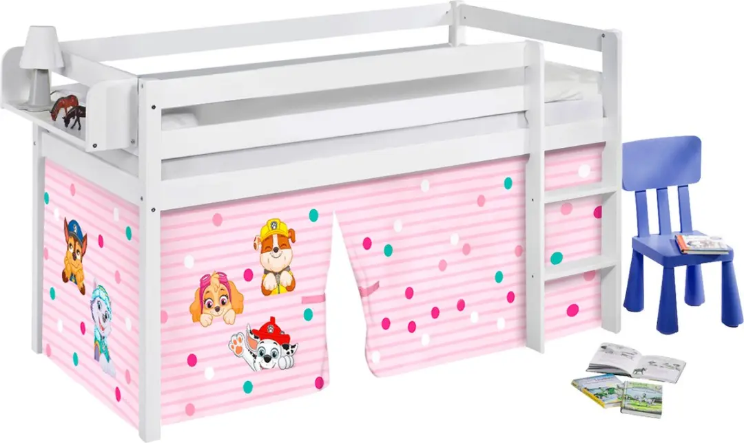 Halfhoogslaper Paw Patrol Roze met tent