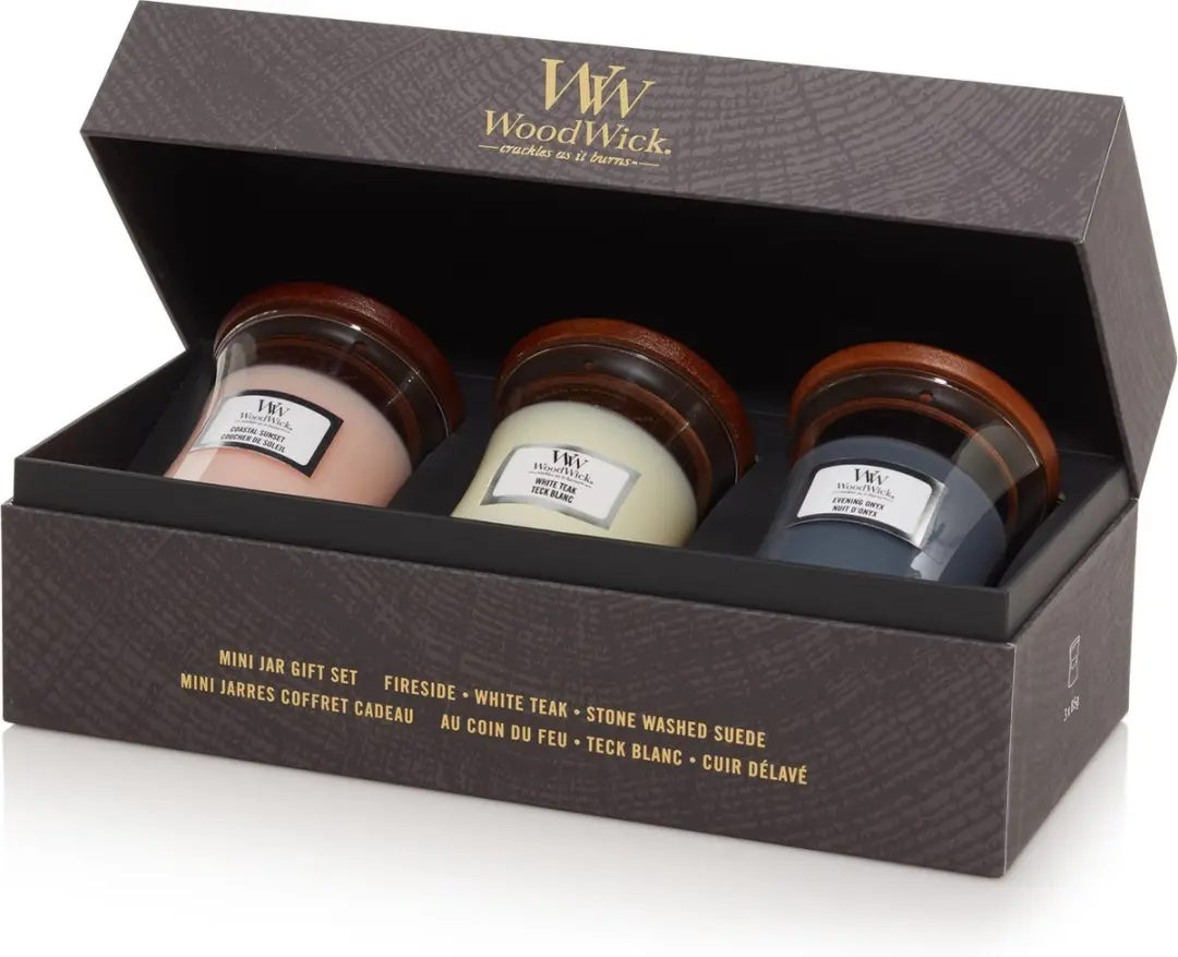 WoodWick Hourglass Geurkaars Deluxe Cadeauset