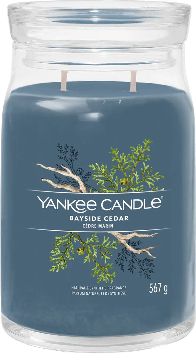 Yankee Candle Bayside Cedar Geurkaars - Large Jar 567g - afbeelding 2 van 2