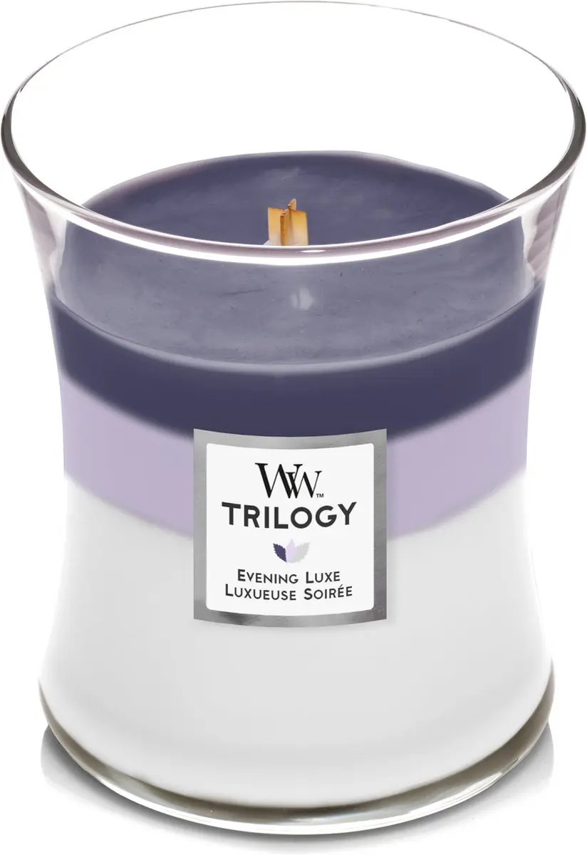 WoodWick Trilogy Medium Geurkaars Evening Luxe - 60 Branduren - afbeelding 2 van 3