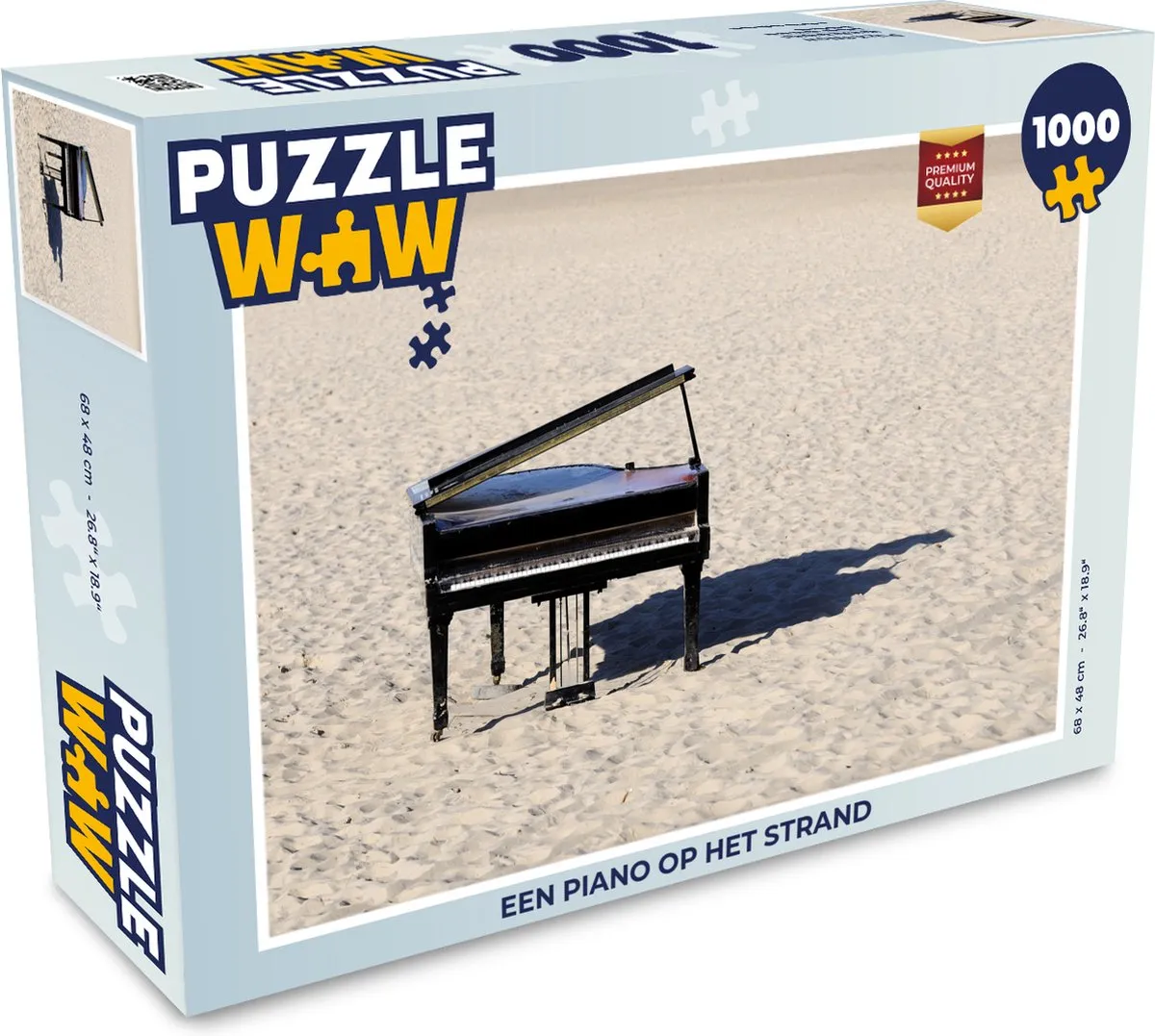 PuzzleWow Een Piano Op Het Strand Legpuzzel 1000 Stuks
