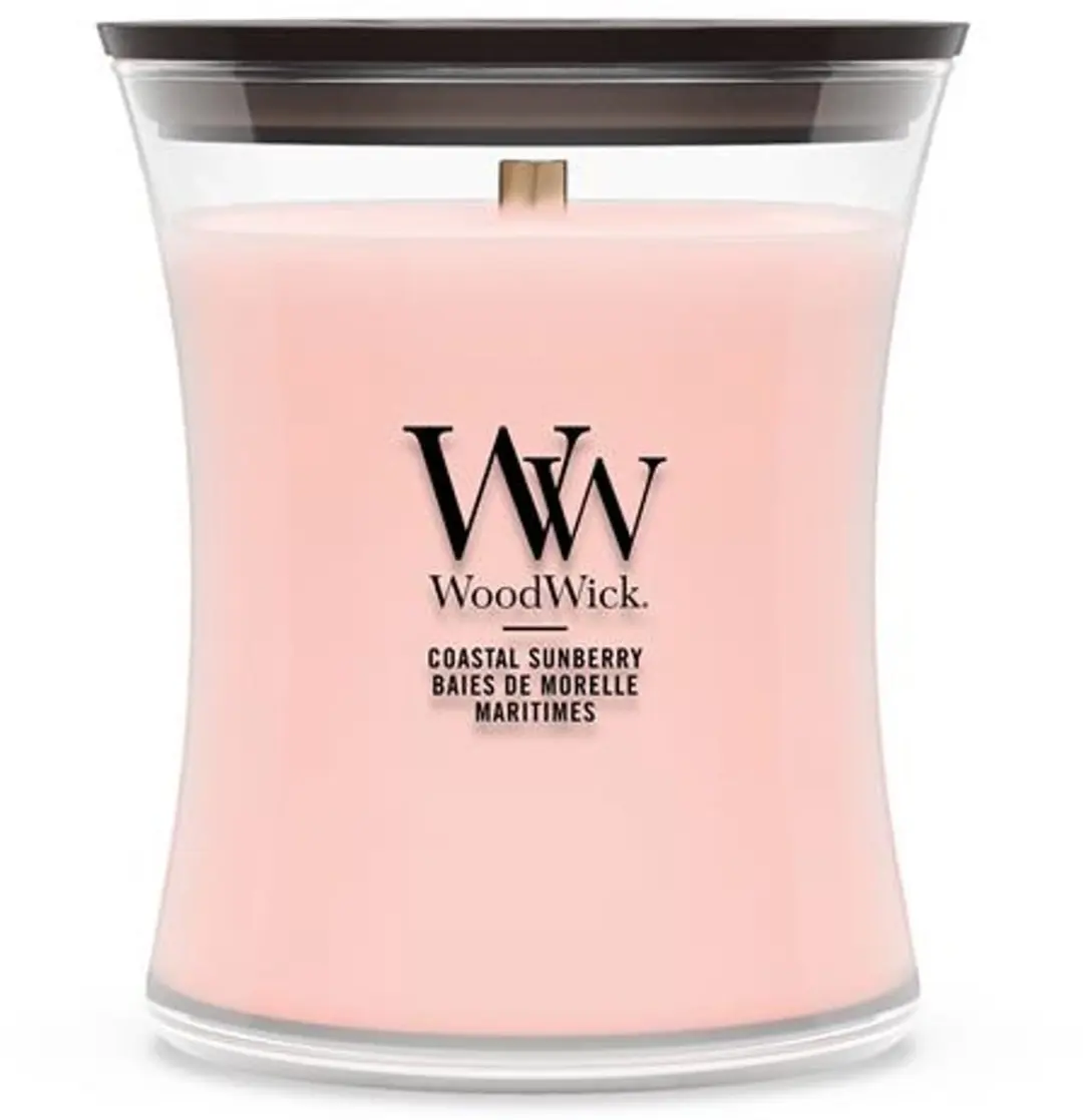 WoodWick Hourglass Coastal Sunberry Medium Geurkaars - afbeelding 5 van 5