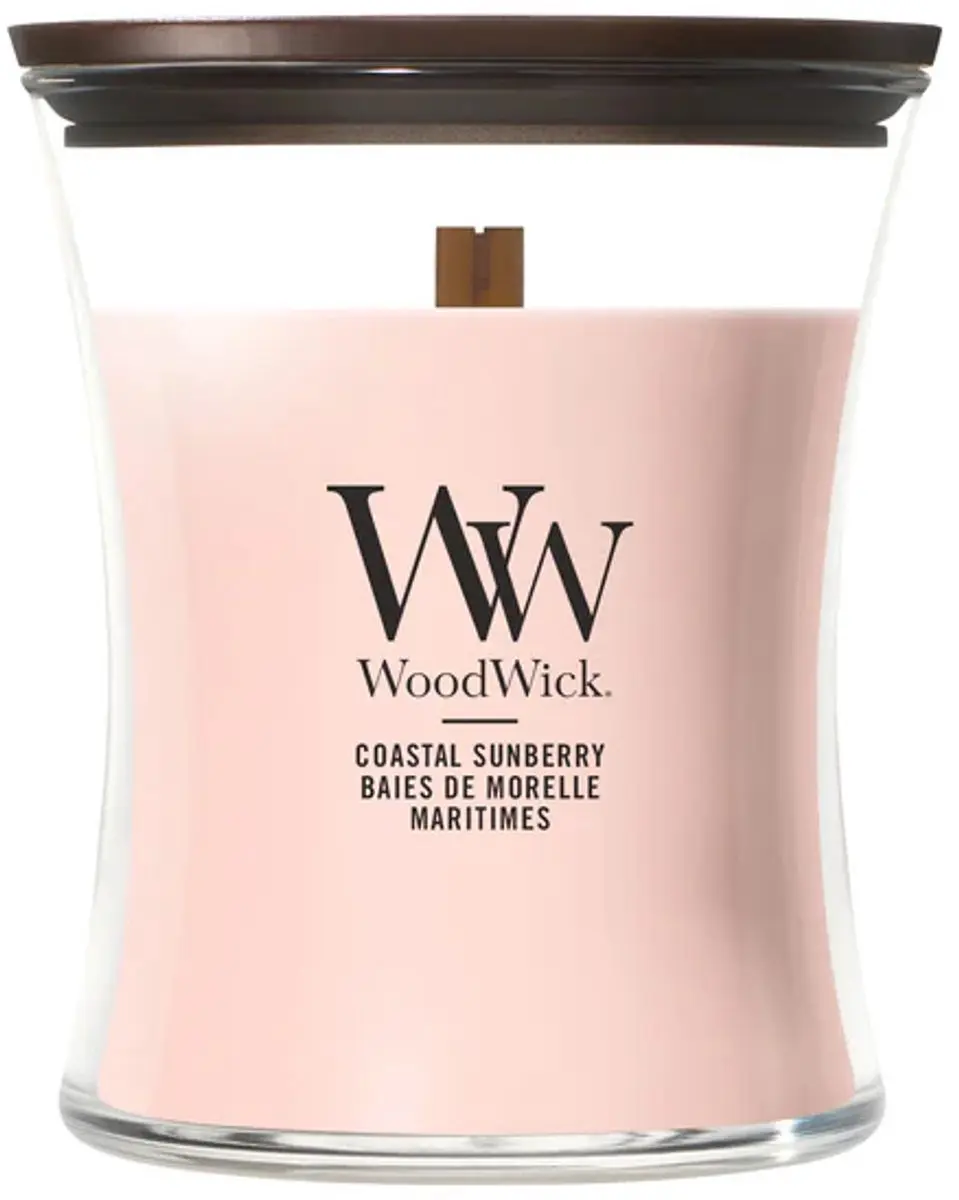 WoodWick Hourglass Coastal Sunberry Medium Geurkaars
