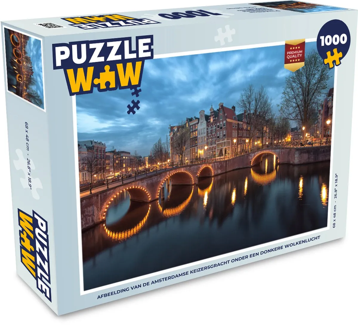 PuzzleWow Legpuzzel Amsterdamse Keizersgracht 1000 Stuks