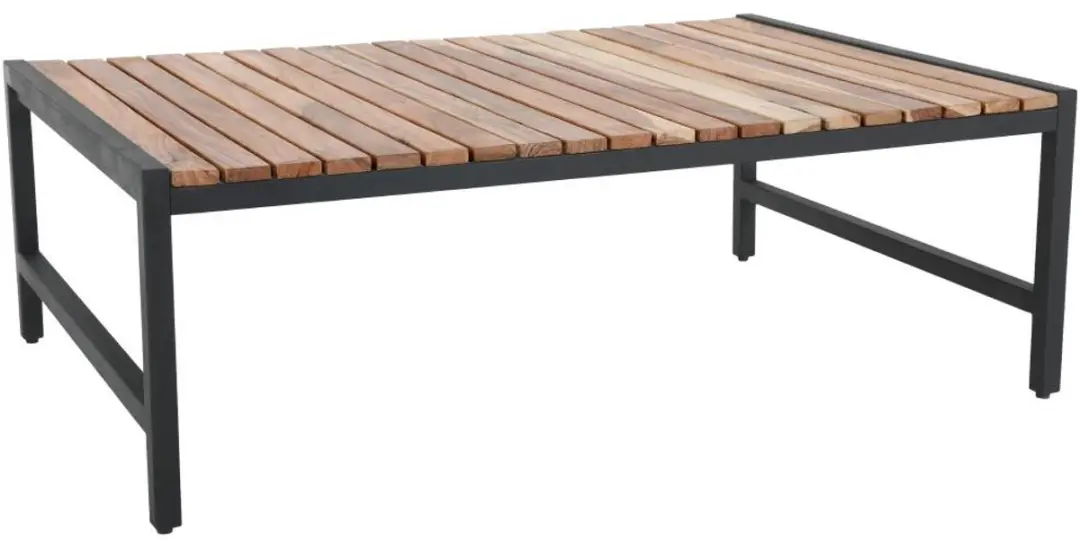 Bolero Lage Salontafel van Staal en Acacia 1200x800 Mm