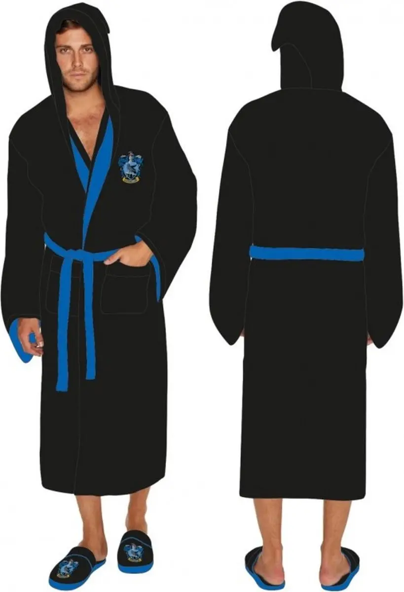 Harry Potter Ravenclaw Badjas - Zwart - afbeelding 4 van 4